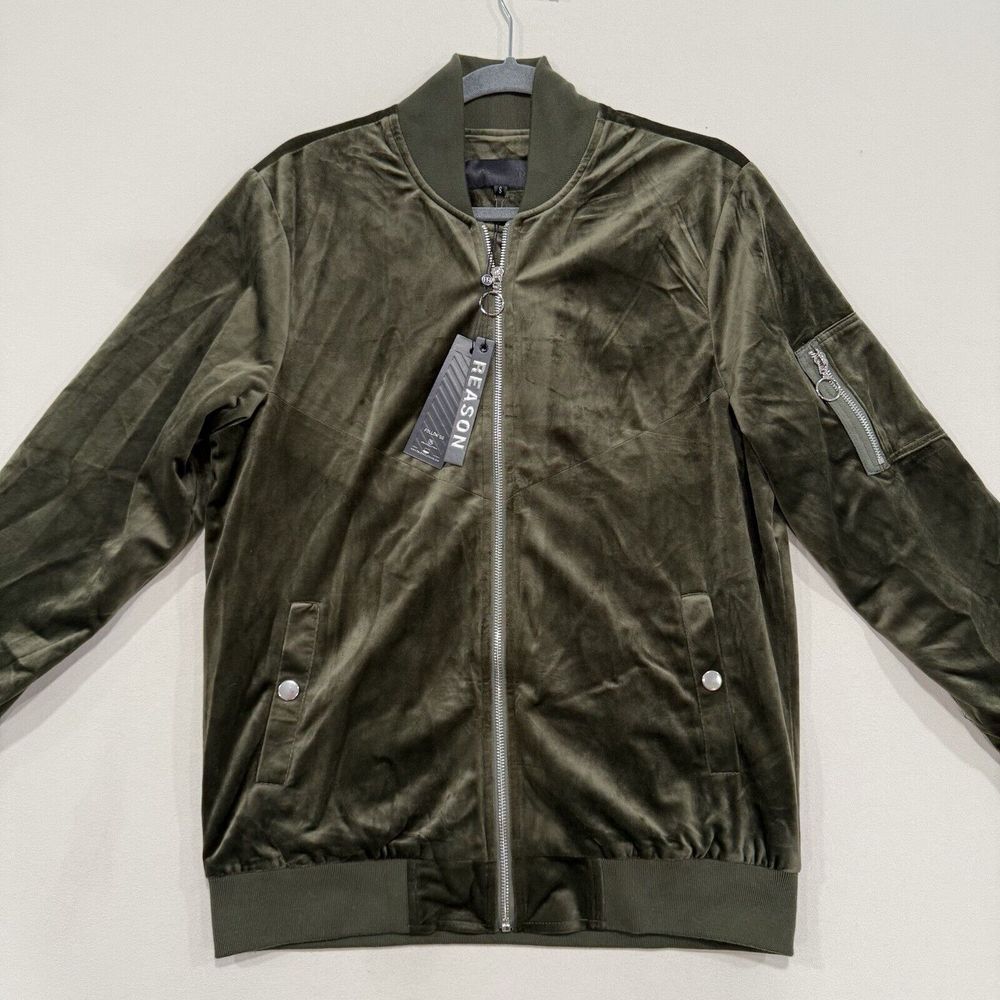 NWT Reason-Highland Velvet Bomber Jacket Size S
